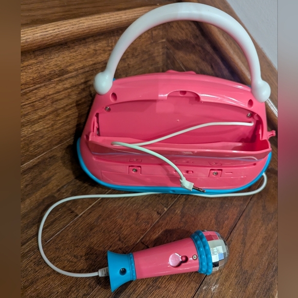 Trolls Pink and Blue Karaoke Machine with Microphone - Picture 3 of 3